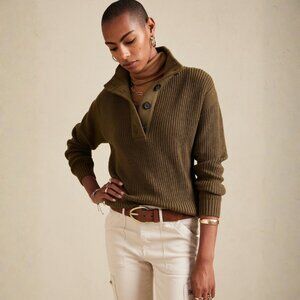 Banana Republic Factory Mock-Neck Sweater – New Heritage Olive – SZ L